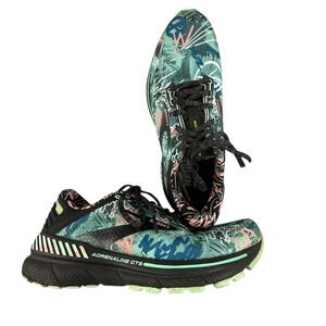 Brooks Adrenaline GTS 22 Running Shoes Graffiti Womens 8.5 Cross Train Green